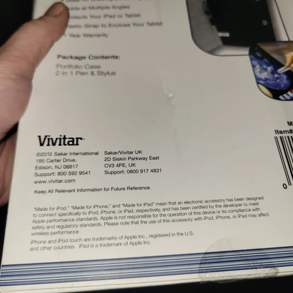 Vivitar Blue Portfolio Case with Stylus